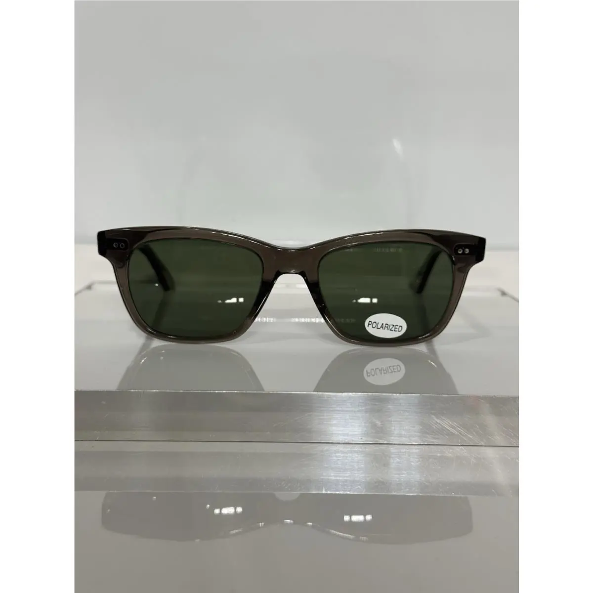 Garrett Leight Buchanan Unisex Acetate Custom Polarized G15 Green Sunglassees