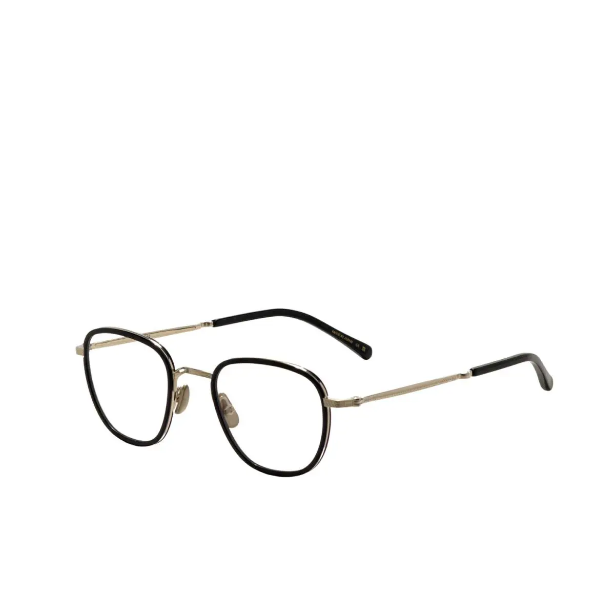 Garrett Leight Unisex Griffith II C 46mm Black White Gold Opticals ML3025