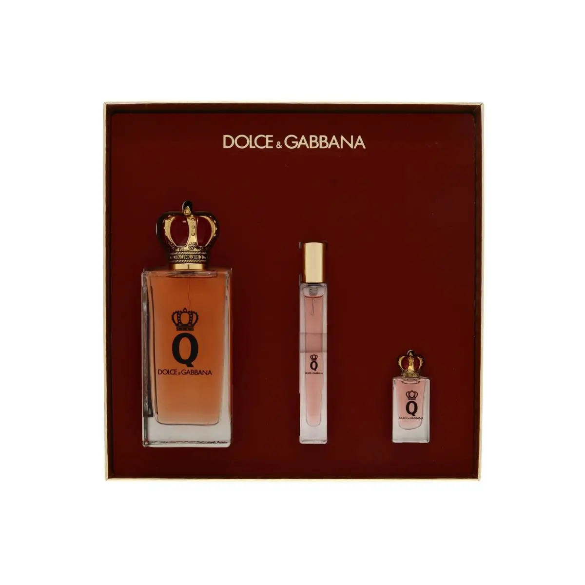 Dolce Gabbana Q 3pc Gift Set For Women 100ml Edp + 10ml Travel Spray +5ml Mini