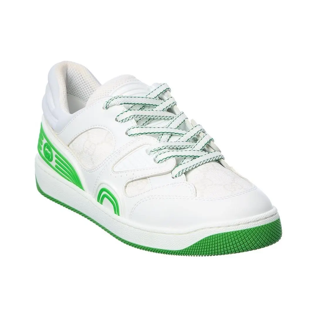 Gucci Basket Demetra Gg Supreme Canvas Sneaker Women`s White 36.5
