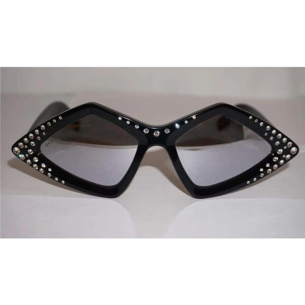 Gucci Sunglasses Crystal Diamond Black Silver Mirror GG0496S 004 59 18 145