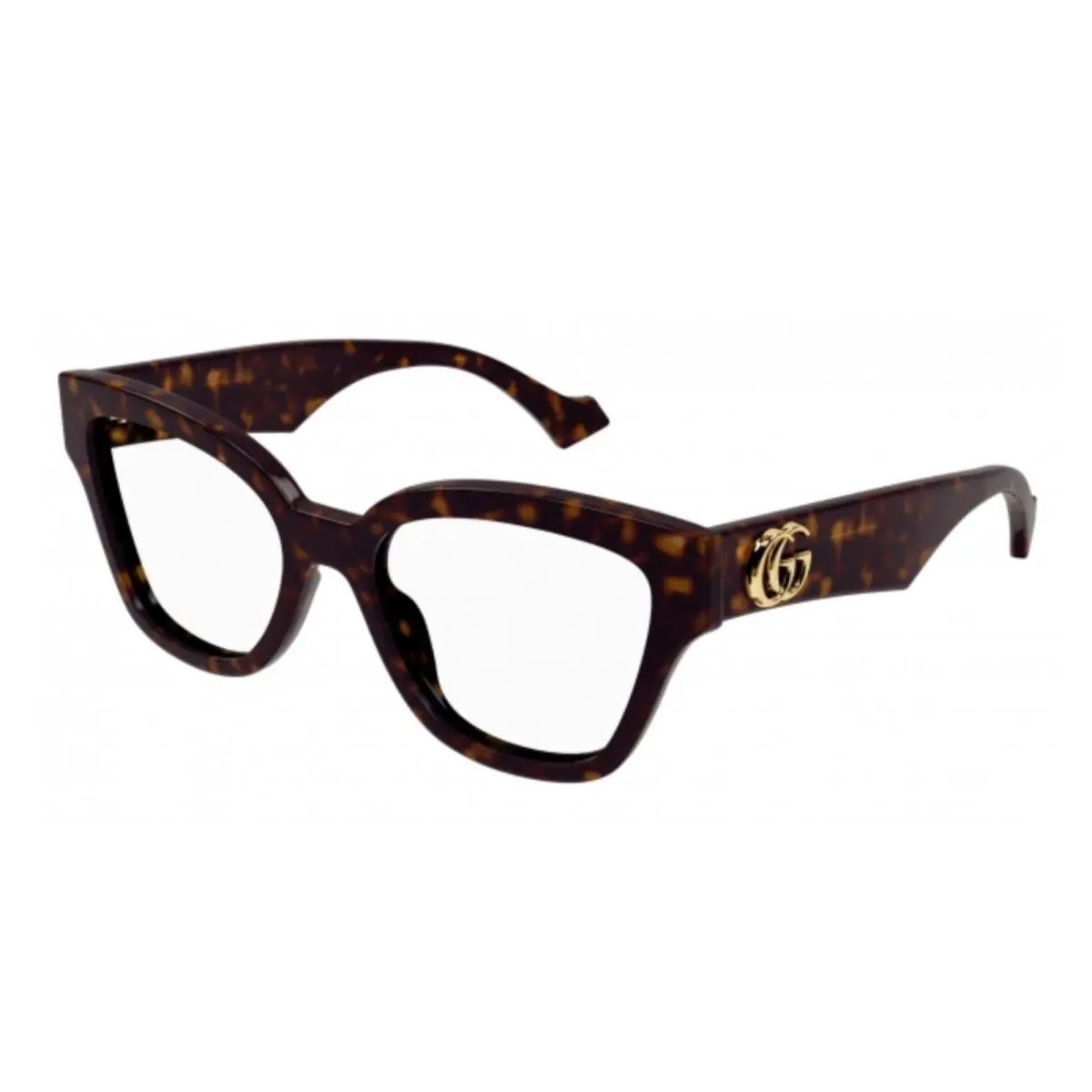 Gucci Eyeglasses GG1424O 002 50-18 145 Tortoise Gold Square Cayeyes Frames