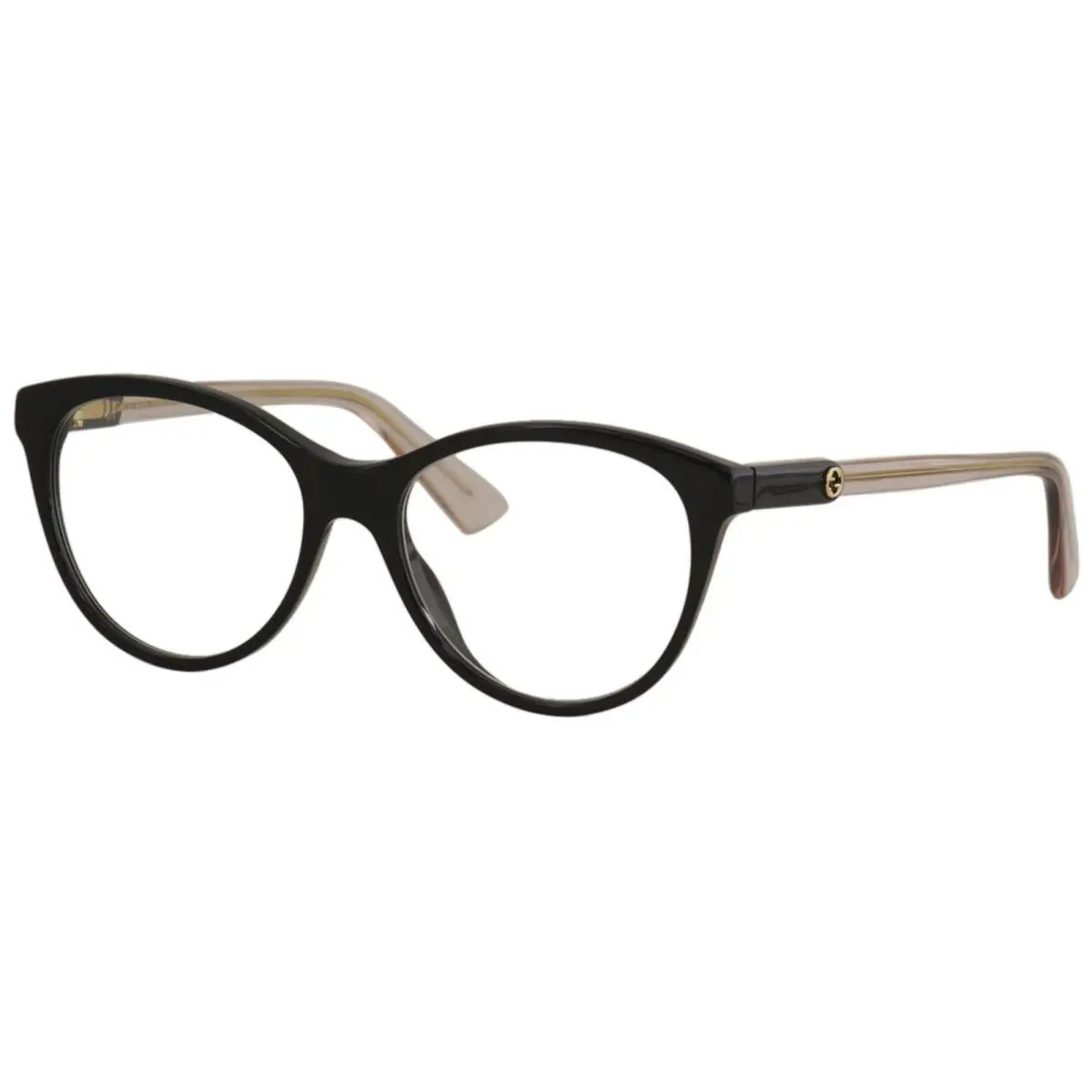 Gucci GG0486O 004 Eyeglasses Women`s Black/pink Crystal/gucci-logo Full Rim 54mm - Frame: Black