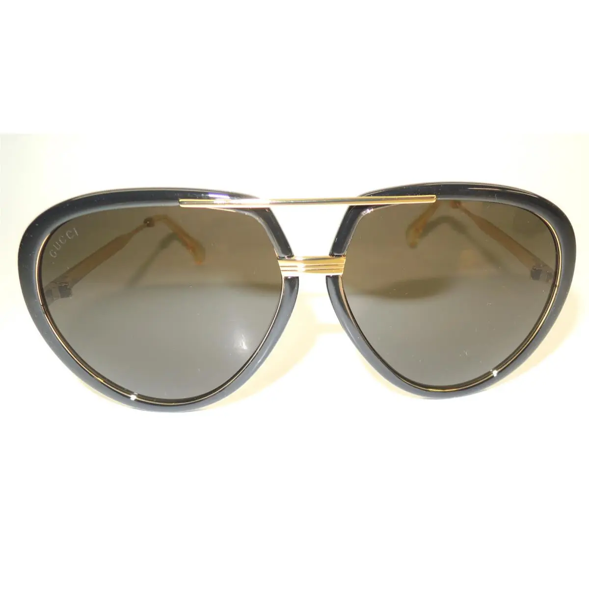 Gucci GG0904S 001 Sunglasses Grey Gold Frame Brown Lens 145 61 - 13