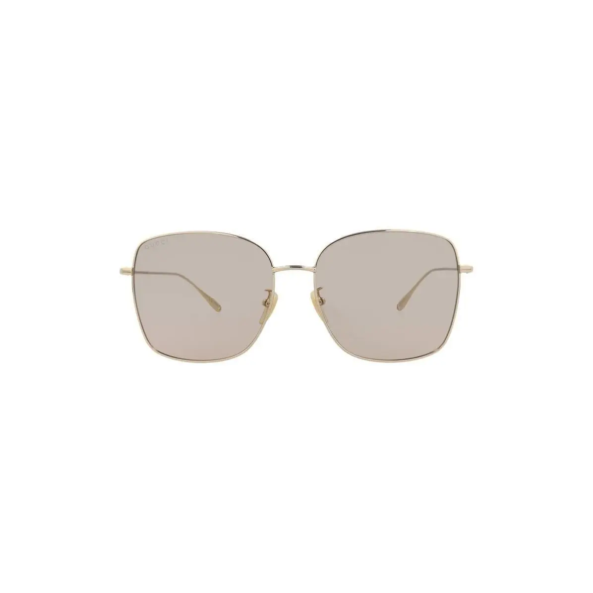Women Novelty 60mm Rectangular Sunglasses Gold Gold Pink by Gucci