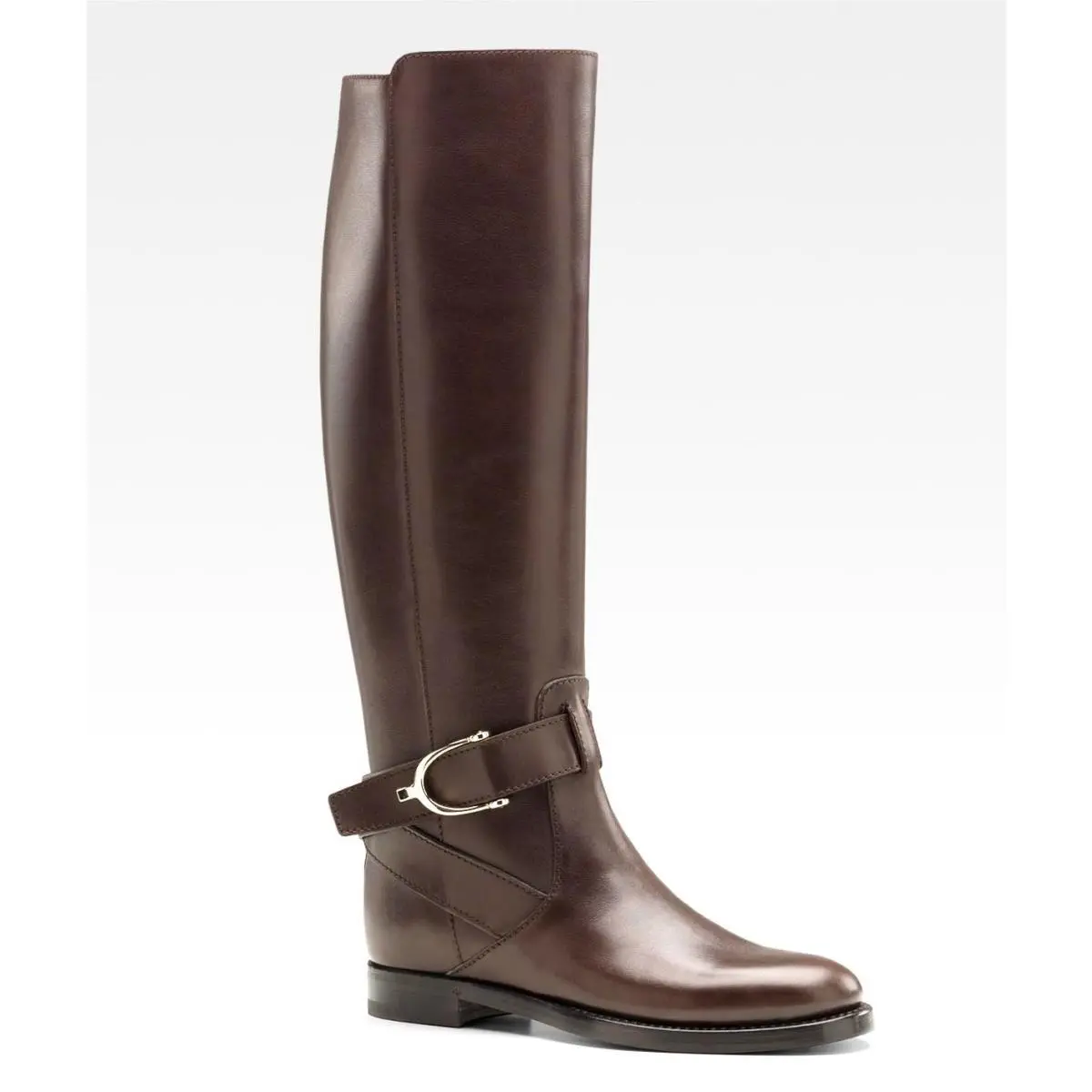 Stirrup Leather Flat Boots Shoes IT 34.5/US 4.5 279229 2145 by Gucci