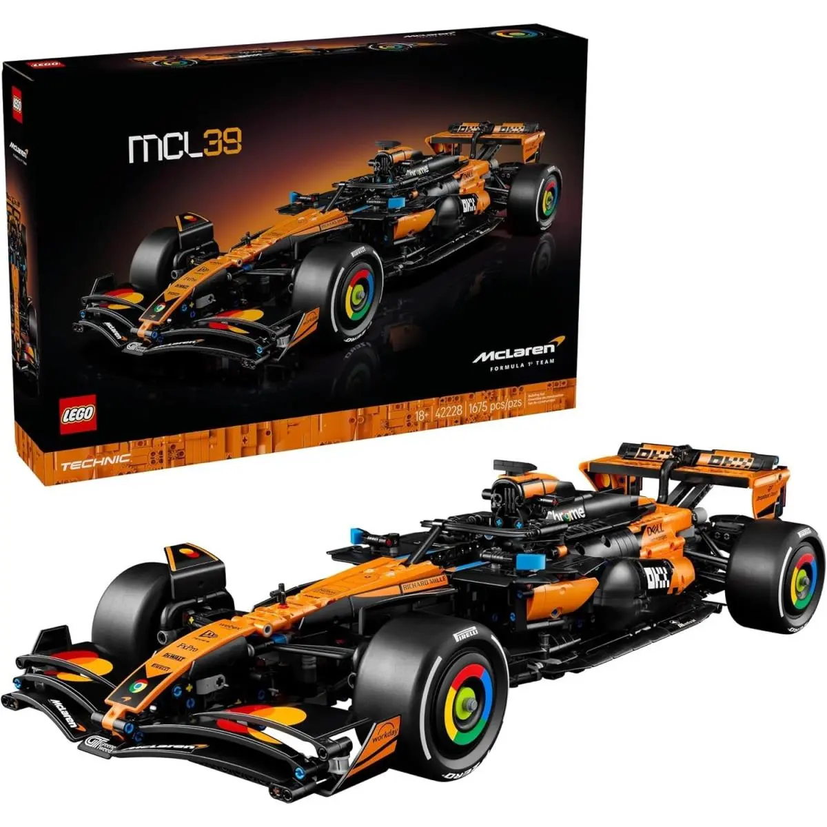 Lego Technic Mclaren MCL39 F1 Car 42228 Building Set Adult Model Kit 1:8 Scale
