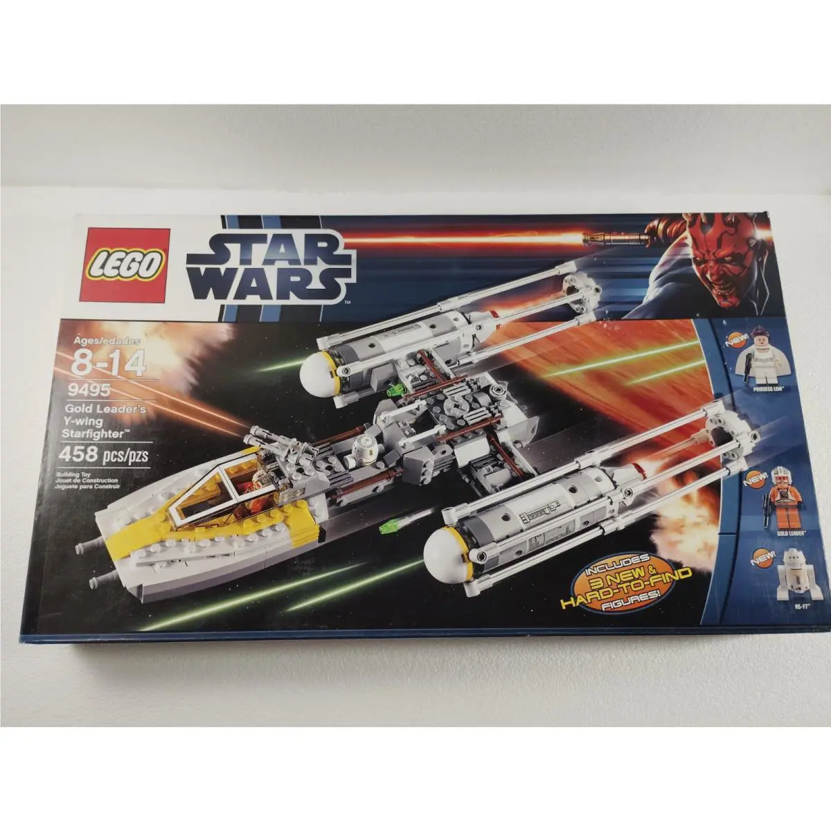 Lego Star Wars Gold Leader`s Y-wing Starfighter Retired Set 9495 Mint