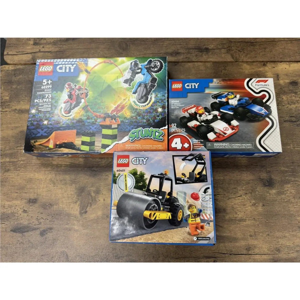 Lego Sets 60401 60464 60299 Stuntz F1 Race Car City Construction