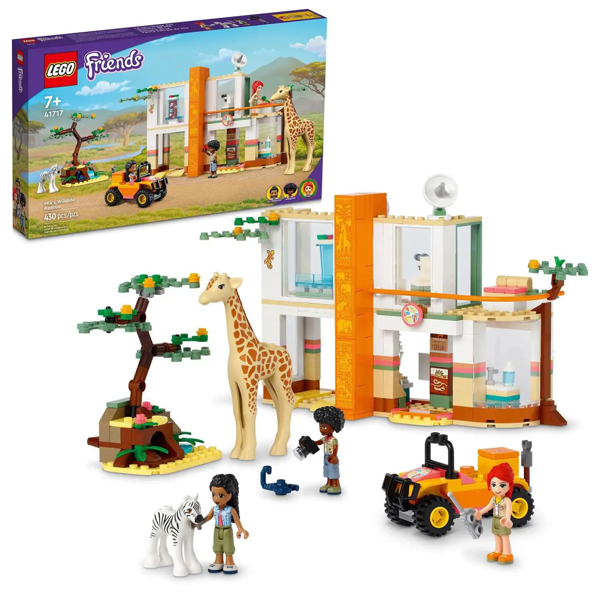 Lego Friends Mia`s Wildlife Rescue Toy 41717 with Zebra and Giraffe Safari Anima