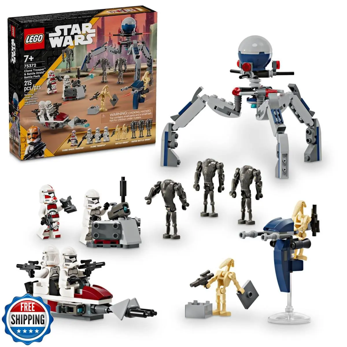 Lego Star Wars Trooper and Battle Droid Battle Pack Set For Kids Build