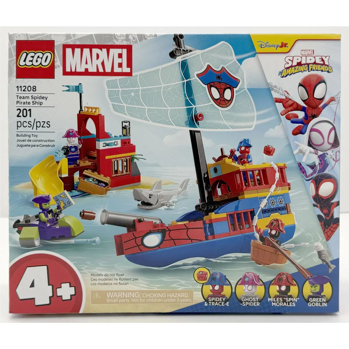 Lego 11208 Marvel Team Spidey Pirate Ship Building Toy 201 Pieces For Ages 4+
