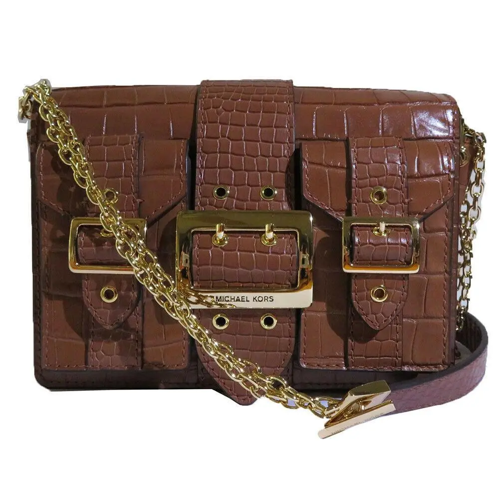 Michael Kors Hayden Medium Pocket Messenger Chestnut