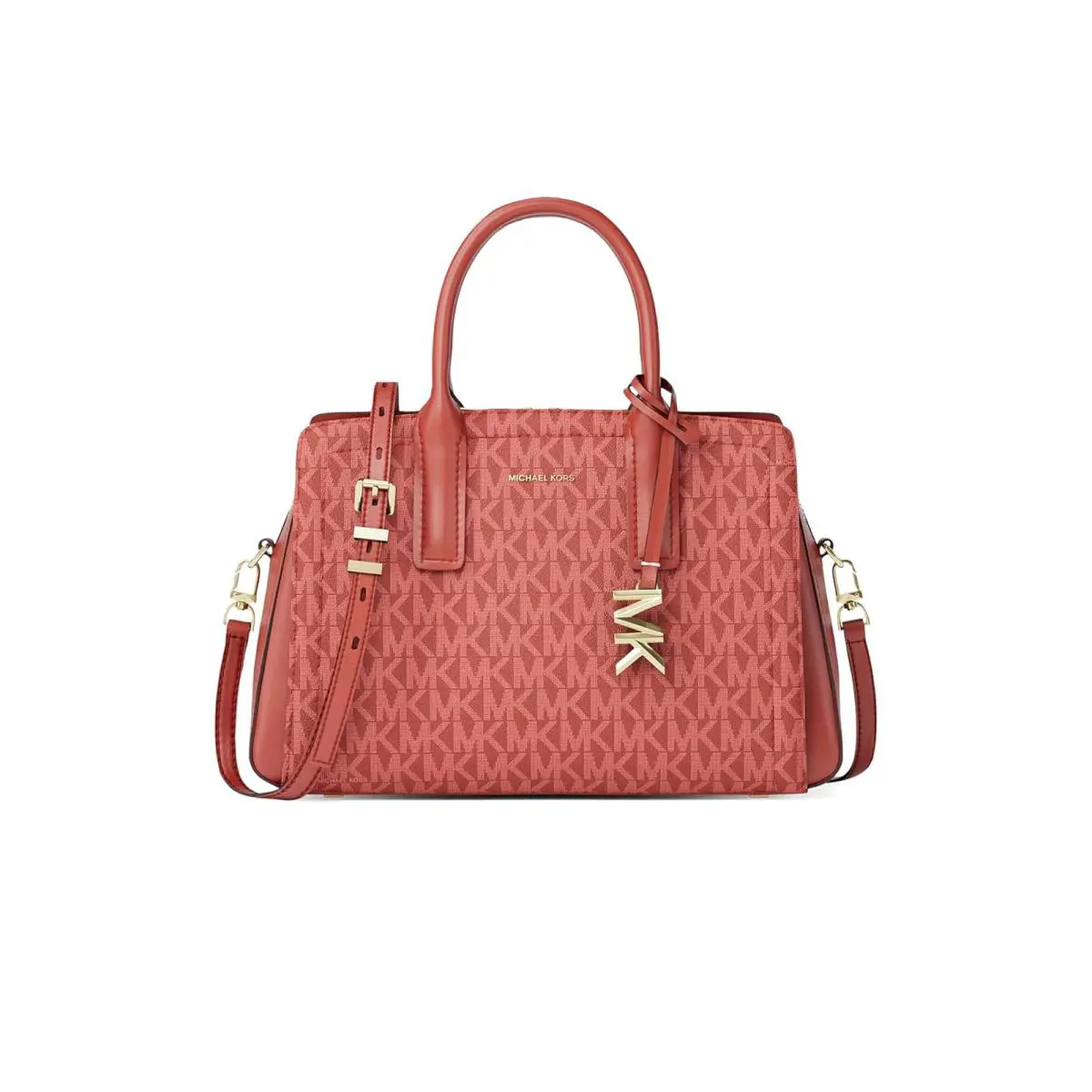 Woman`s Handbags Michael Michael Kors Laila Small Satchel - Crimsn Multi, Exterior: Multicolor