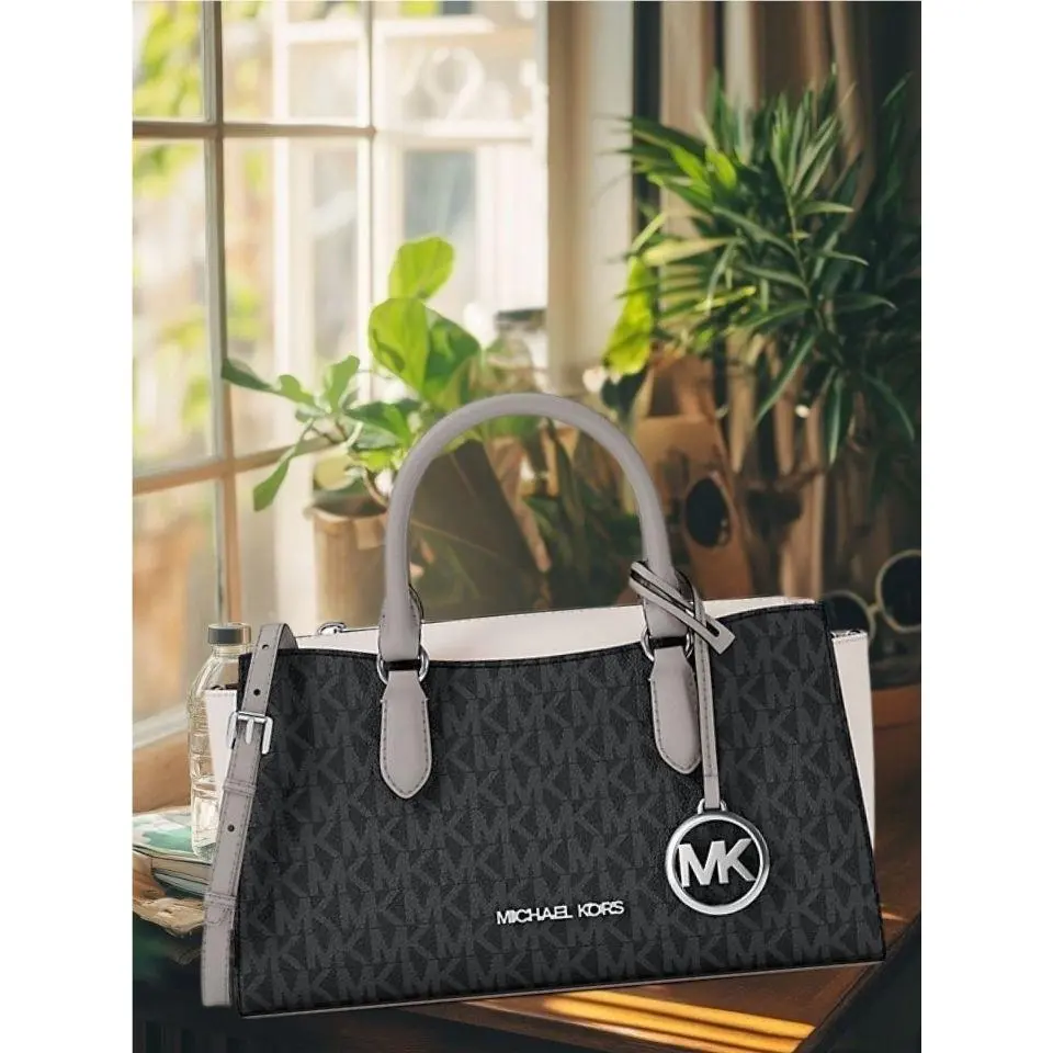 Michael Kors Arden Women Small Crossbody Purse Handbag Messenger Bag Black Multi