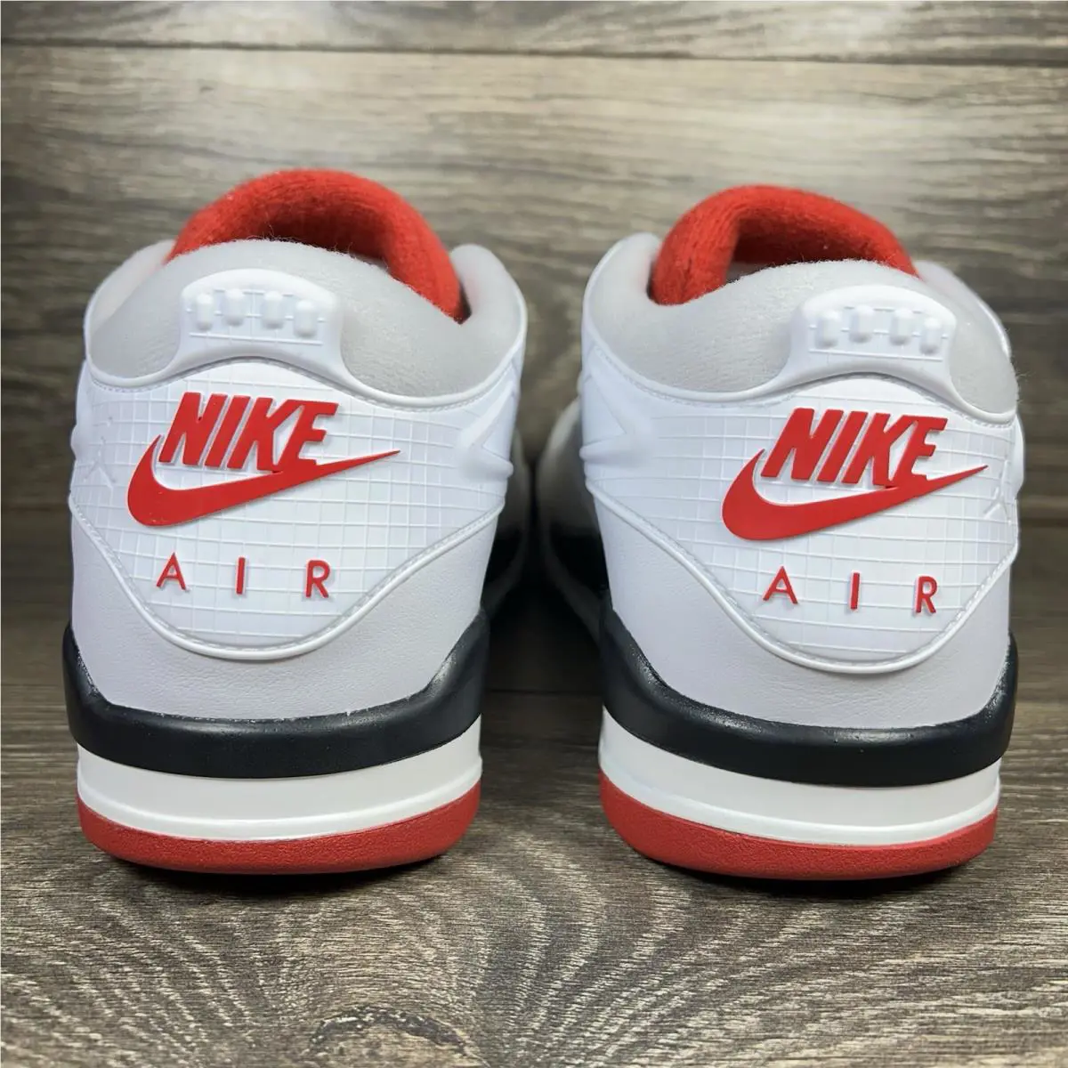 Nike shoes - Air Jordan 4 RM White Fire Red - White, Red, Black 3