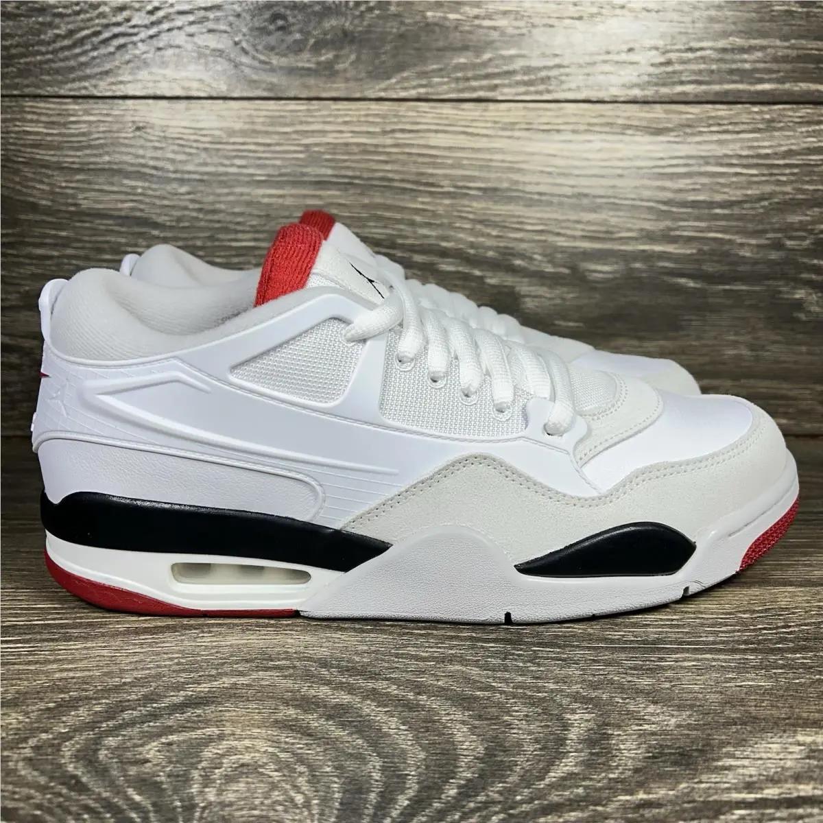Nike shoes - Air Jordan 4 RM White Fire Red - White, Red, Black 8