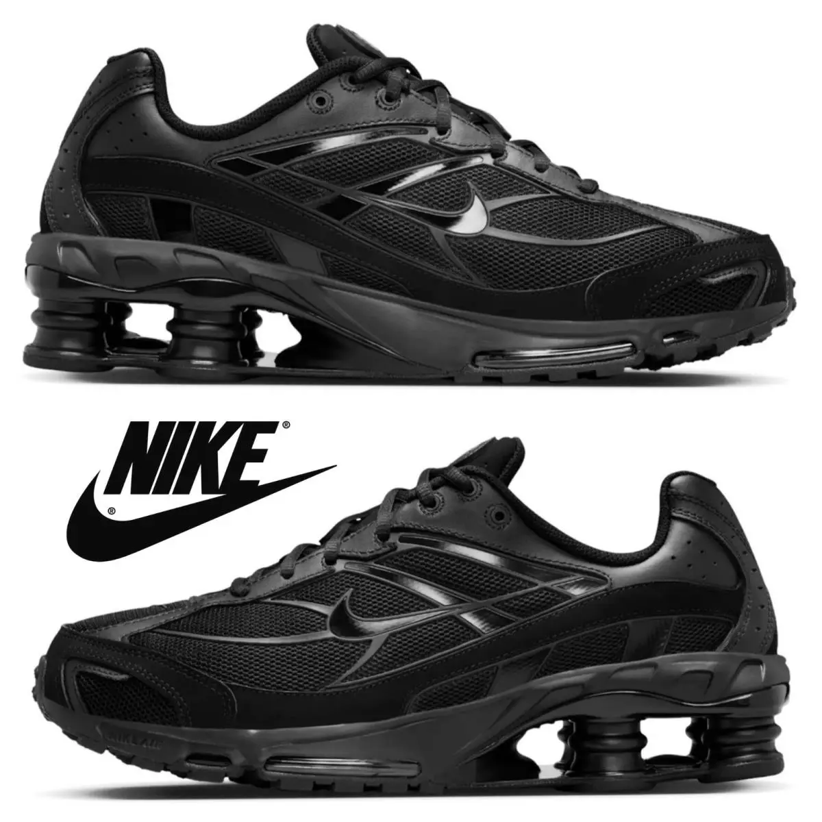 Nike Shox Ride 2 Men`s Sneakers Running Athletic Sport Shoes Casual Comfort - Black, Maufacturer: Black/Black/Black