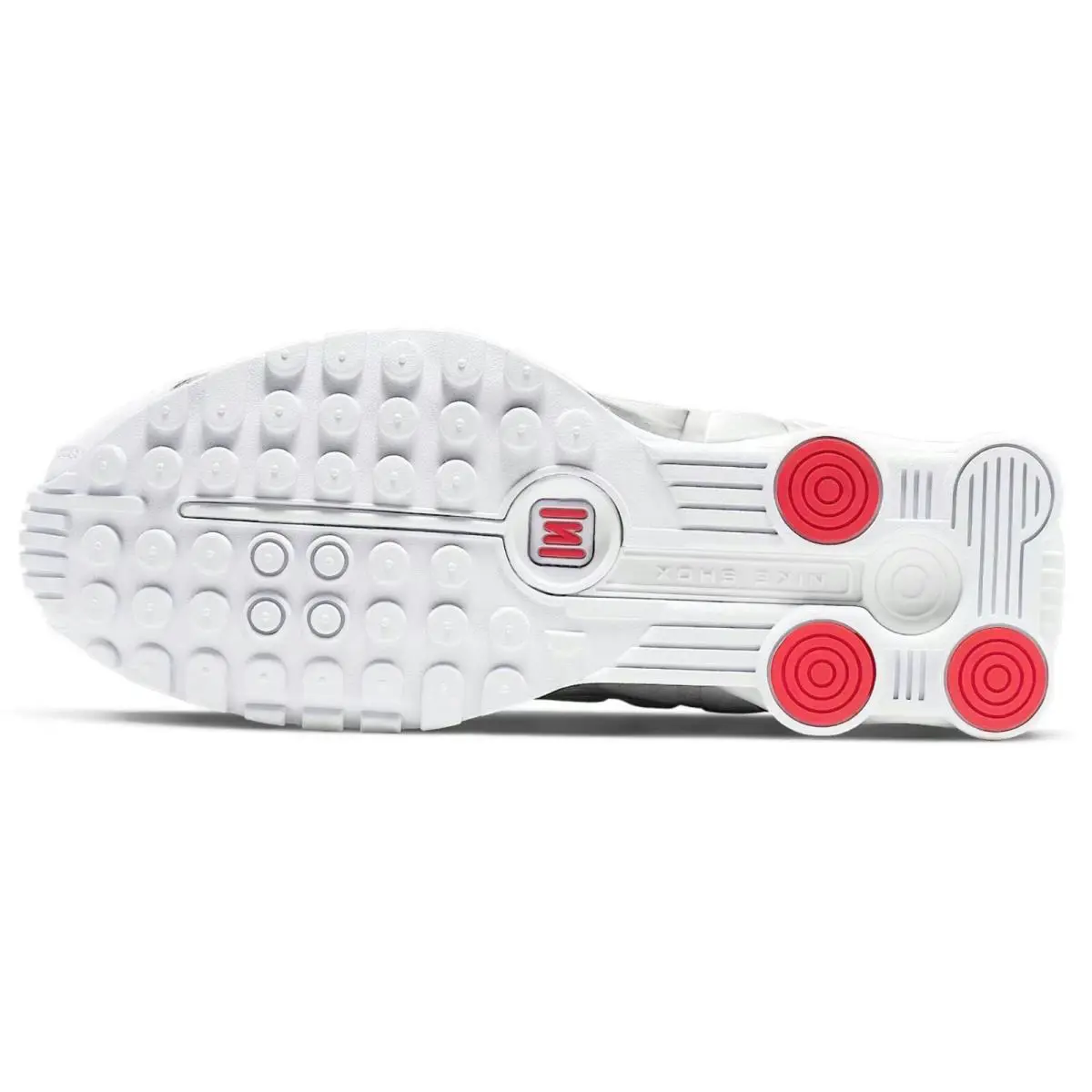Nike shoes - Nike Shox - Shox - Silver, Manufacturer: White/Metallic Silver/Max Orange/White 2