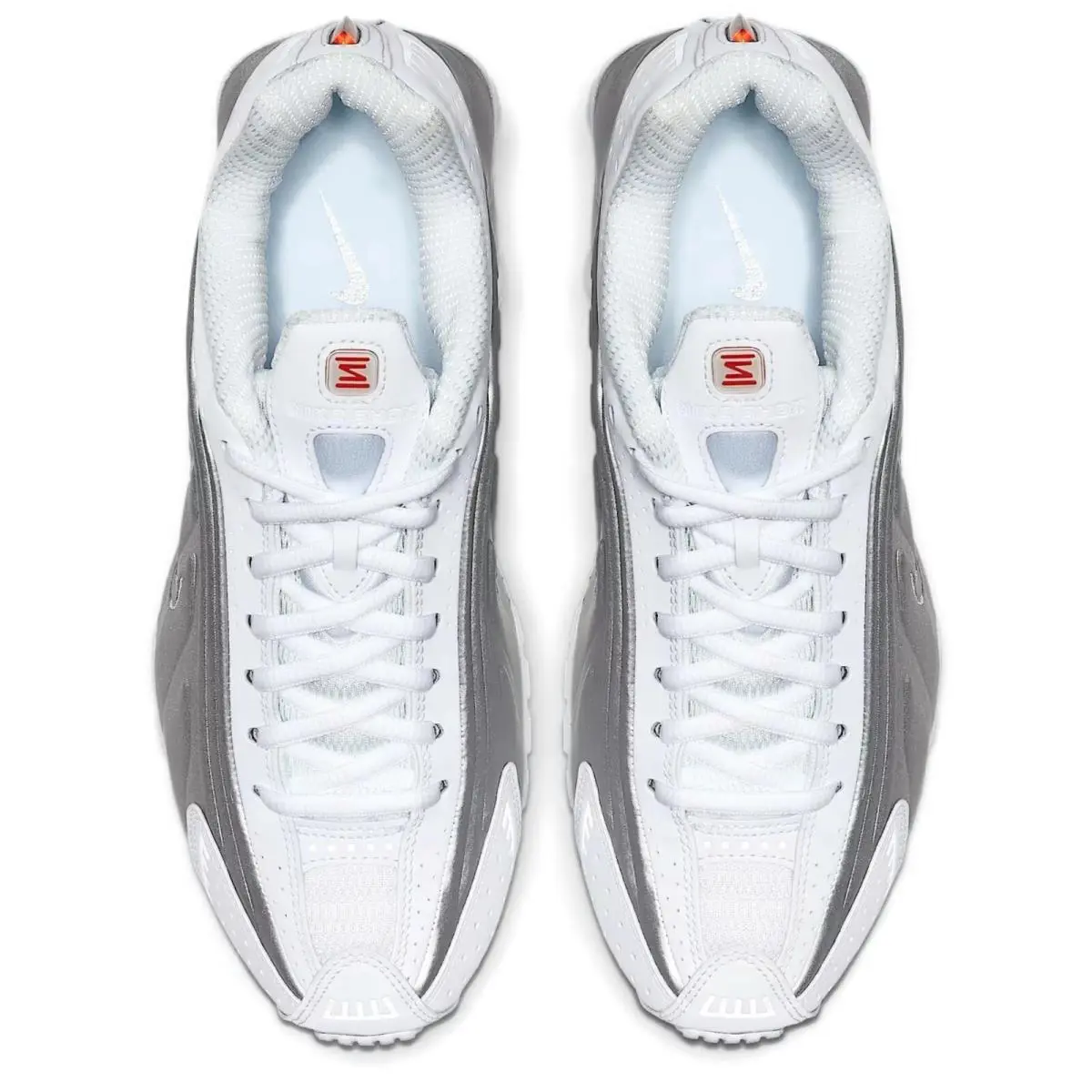 Nike shoes - Nike Shox - Shox - Silver, Manufacturer: White/Metallic Silver/Max Orange/White 24