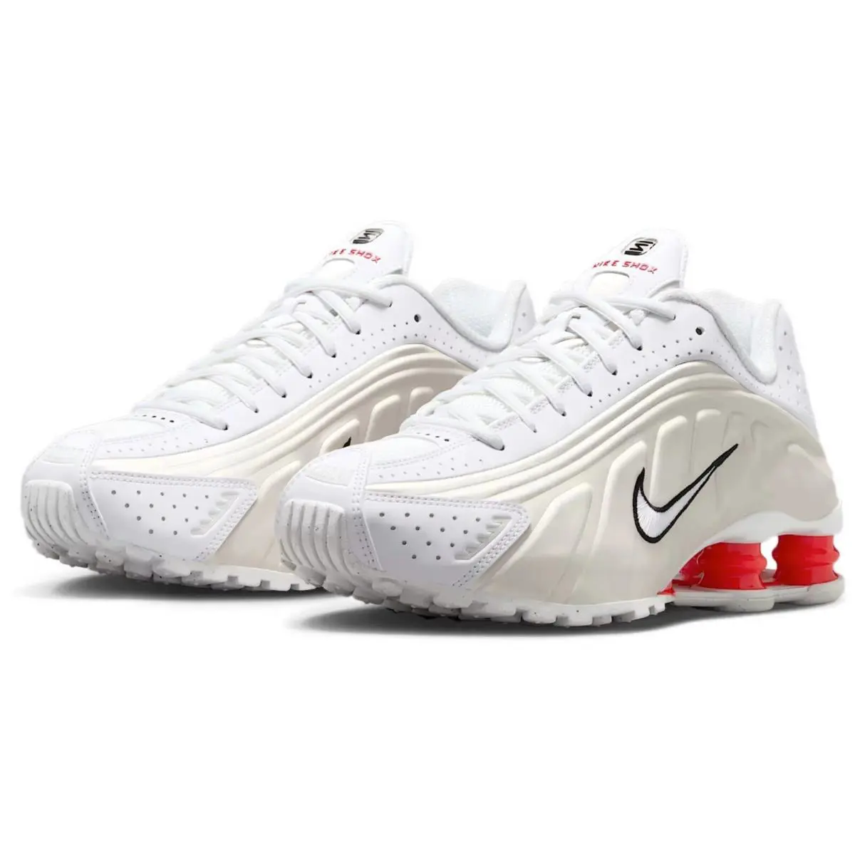 Nike shoes - Nike Shox - Shox - Ivory, Manufacturer: White/Phantom/Picante Red/White 4
