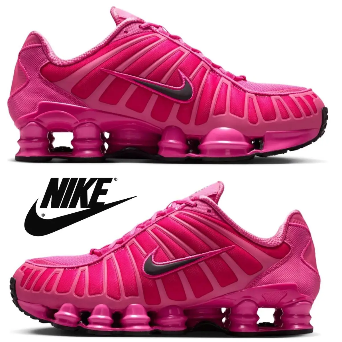 Nike Shox TL Men`s Sneakers Running Athletic Sport Shoes Casual Comfort Pink - Pink, Maufacturer: Desert Pink/Black/Desert Pink