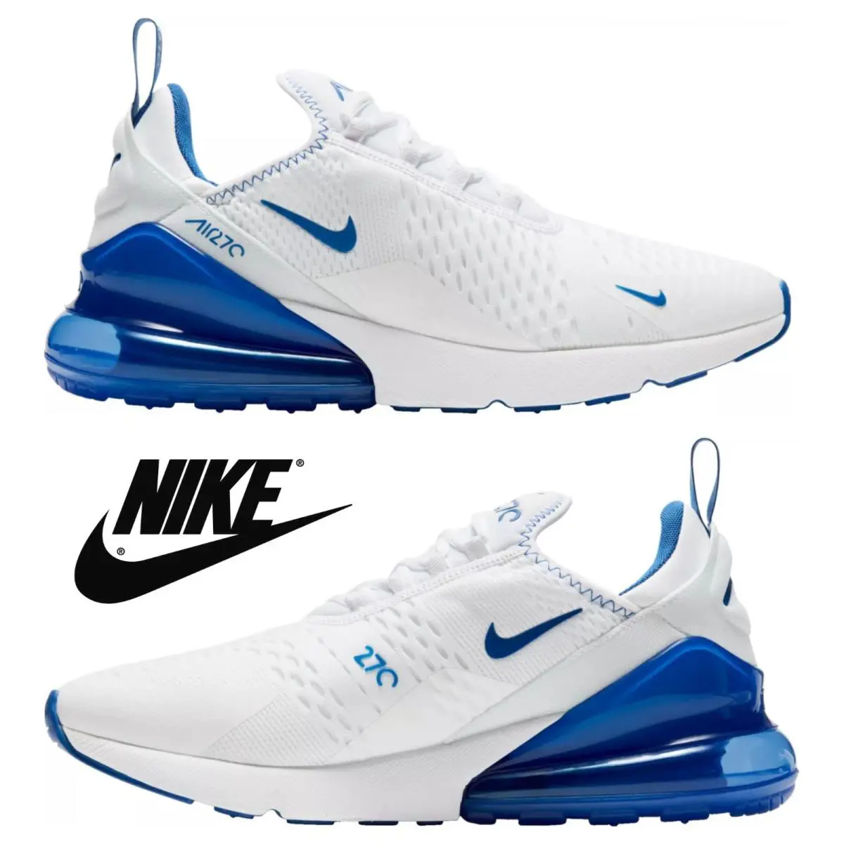 Nike shoes - Nike Air Max 270 - Air Max - White, Maufacturer: White/Racer Blue 17