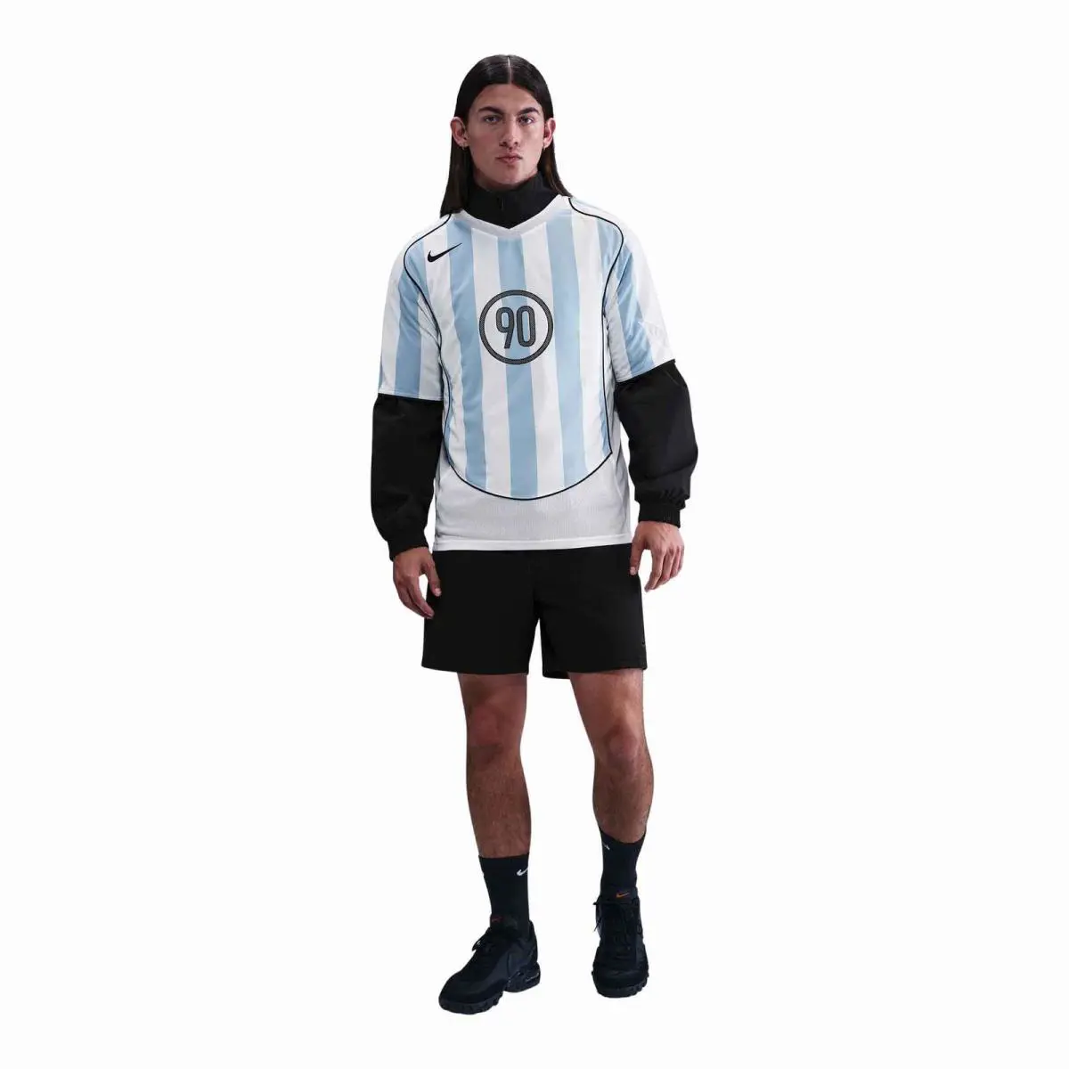 Mens Nike Total 90 Dri Fit Soccer Jersey_psychic Blue/white/black/black