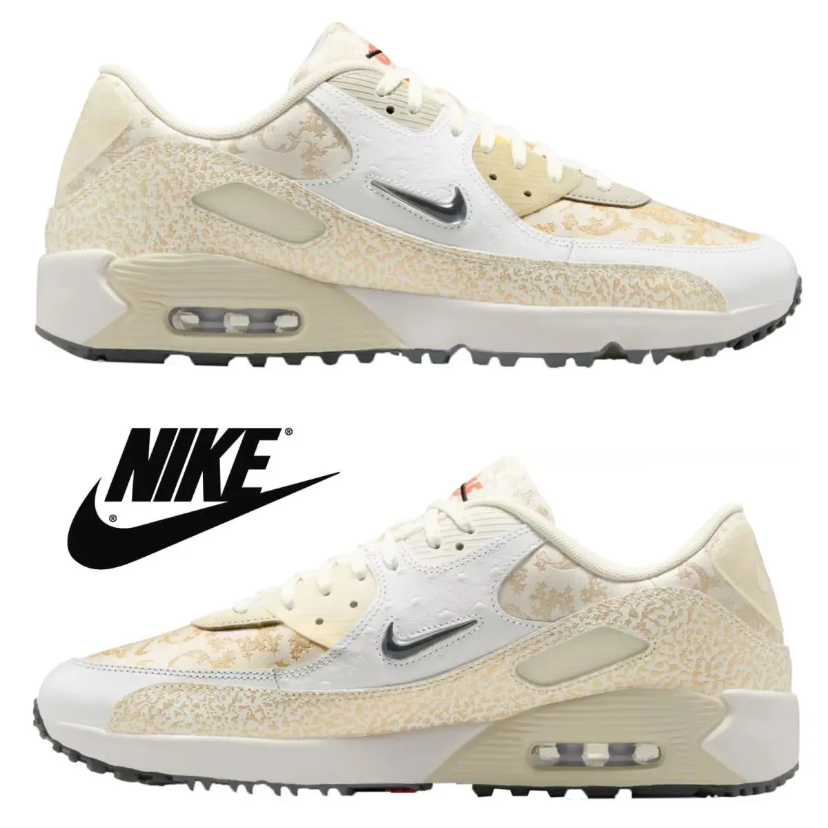 Nike shoes - Nike Air Max 90 - Air Max - Gold, Maufacturer: White/Metallic Gold 26