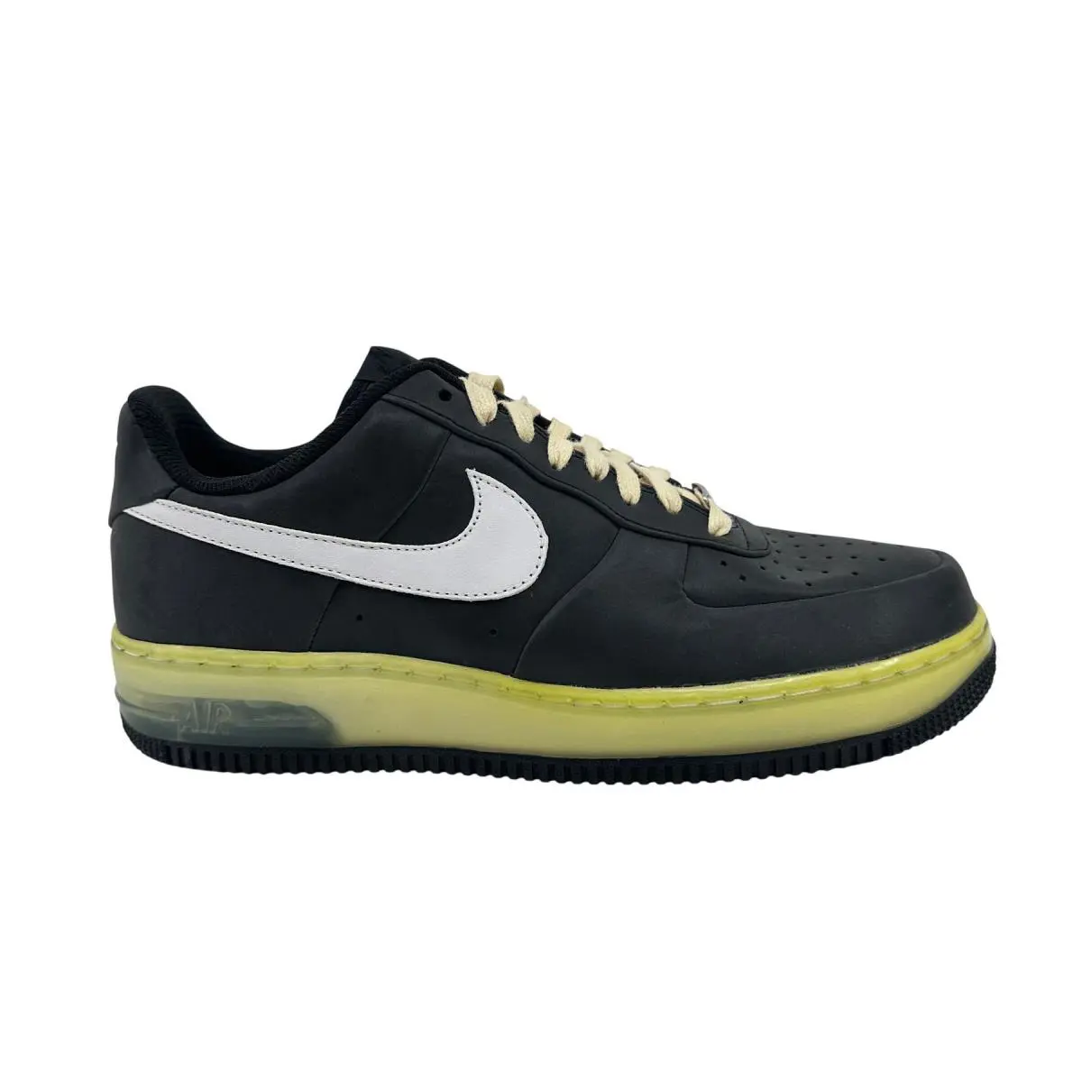 Nike Air Force 1 Supreme Max Air Black White Mens Athletic Sneaker - Black, Manufacturer: Black White