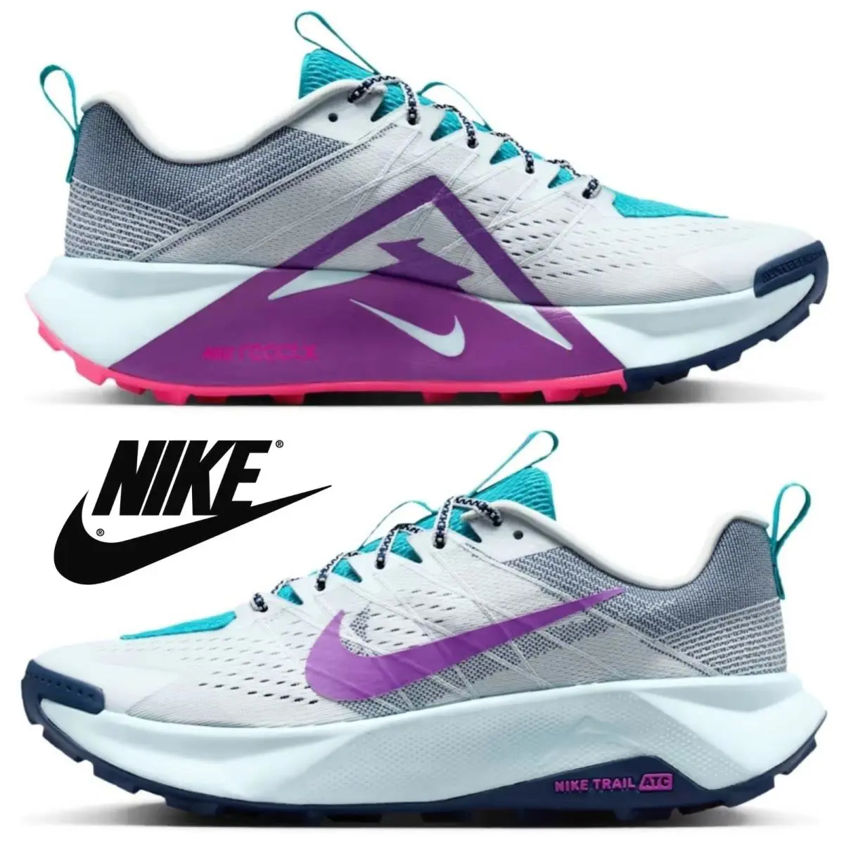 Nike shoes - Nike Wildhorse 10 - Wildhorse - Purple, Maufacturer: Pure Platinum/Midnight Navy/Dusty Cactus/Vivid Purple 17