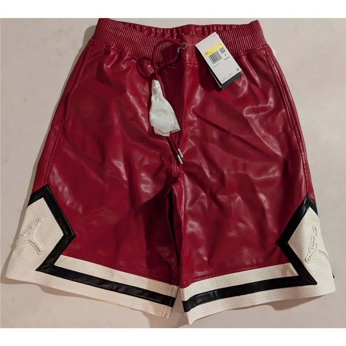 Nike Air Jordan Leather Diamond HV0077 659 Man Red Shorts Size S