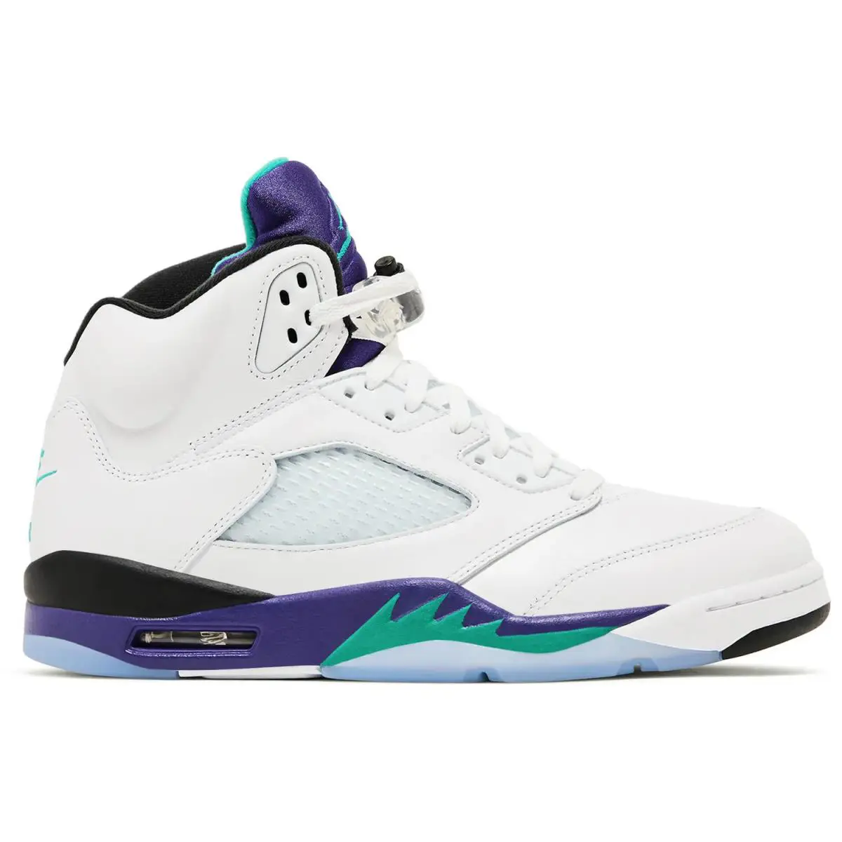 Nike shoes - Jordan 5 - HQ7978 100 - White/New Emerald/Grape Ice/Black 4