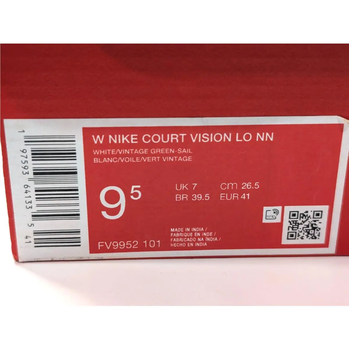 Nike shoes - Nike Court Vision Low - Court Vision Low - FV9952-101 - White/Green/Sail 8