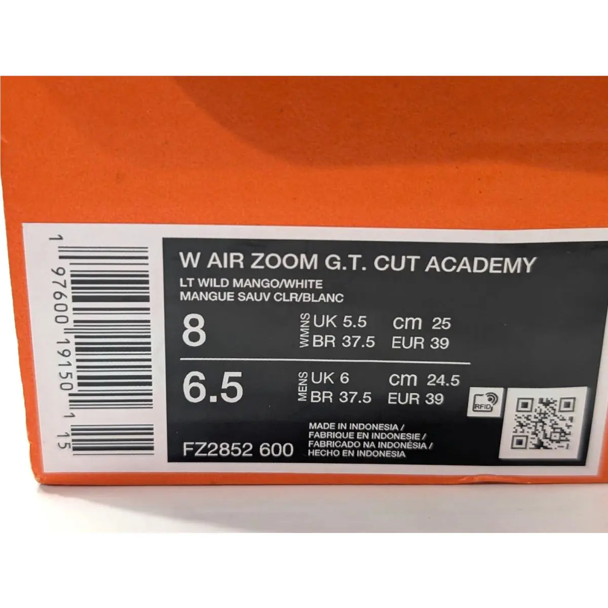 Nike shoes - Nike Air Zoom G.T. Cut Academy - FJ7791-600 - Wild Mango/White 24