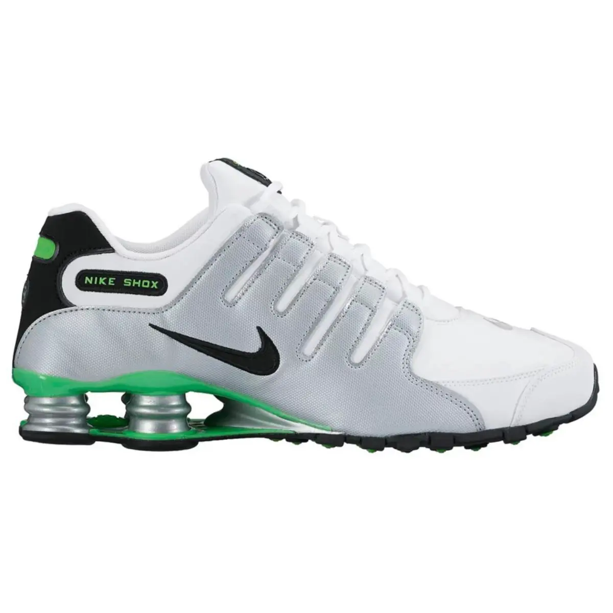 Nike shoes - Nike Shox - Shox - White, Maufacturer: White/Blk/Mtllc Slvr/Grn Pulse 0