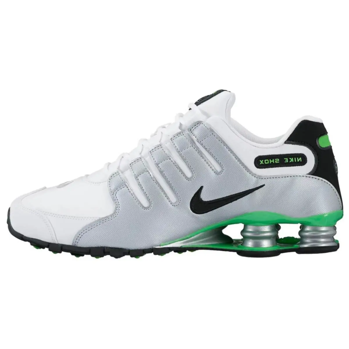 Nike shoes - Nike Shox - Shox - White, Maufacturer: White/Blk/Mtllc Slvr/Grn Pulse 1