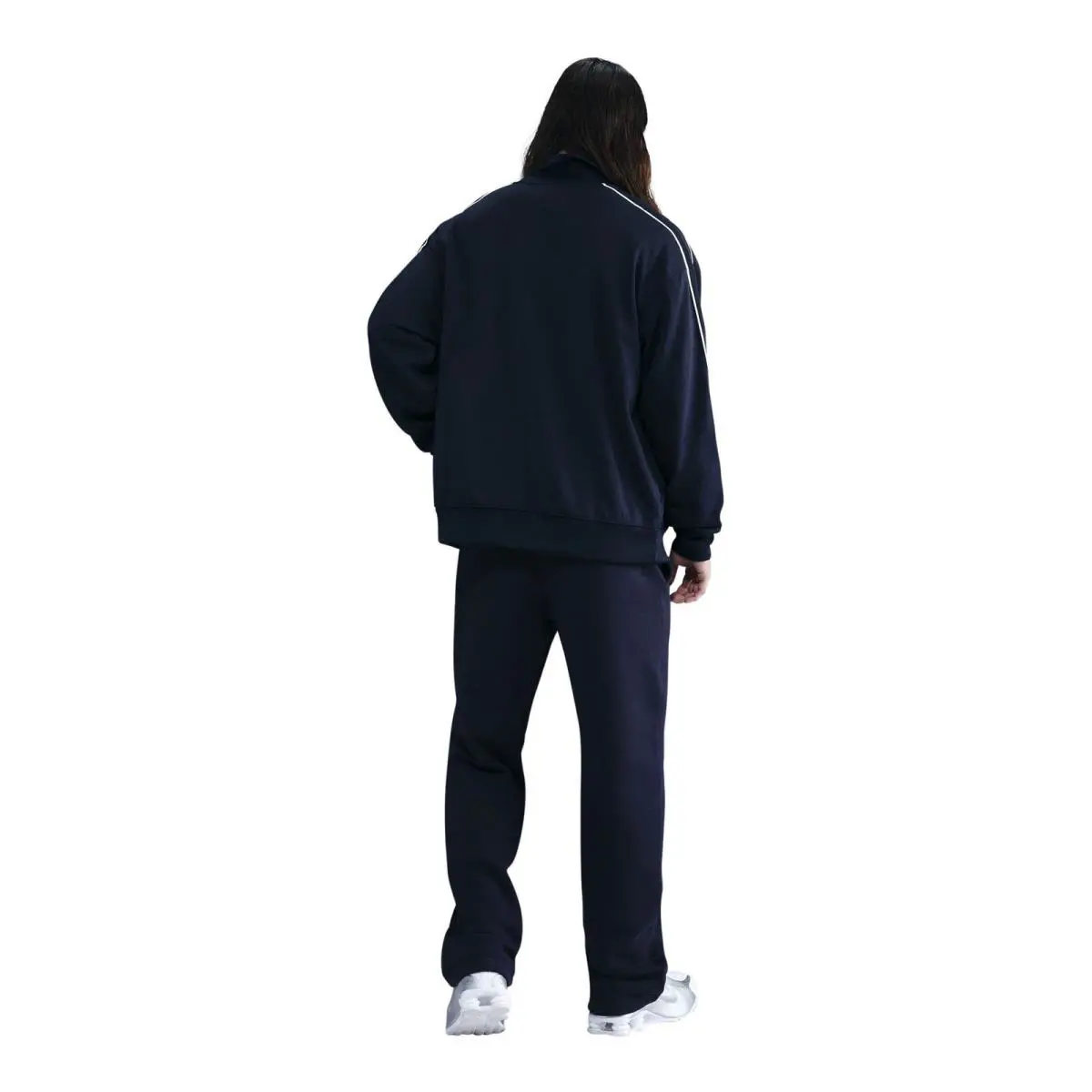 Mens Nike Sportswear Club Oversized Knit Track Jacket_obsidian/white/white - OBSIDIAN/WHITE/WHITE