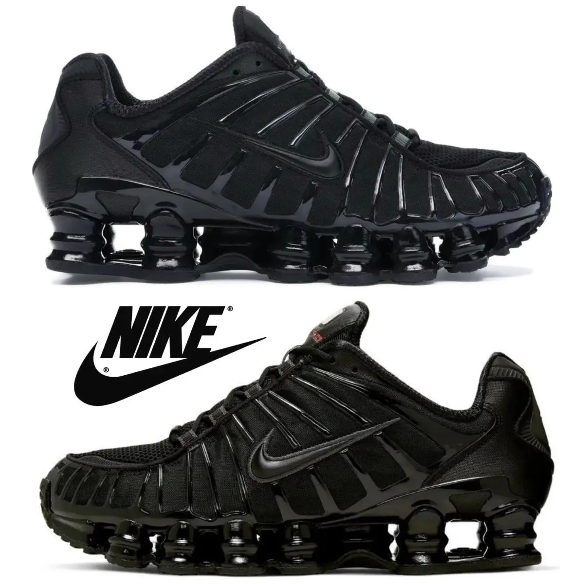 Nike shoes - Nike Shox - Shox - Black, Manufacturer: Black/Black Metallic/Max Orange 27