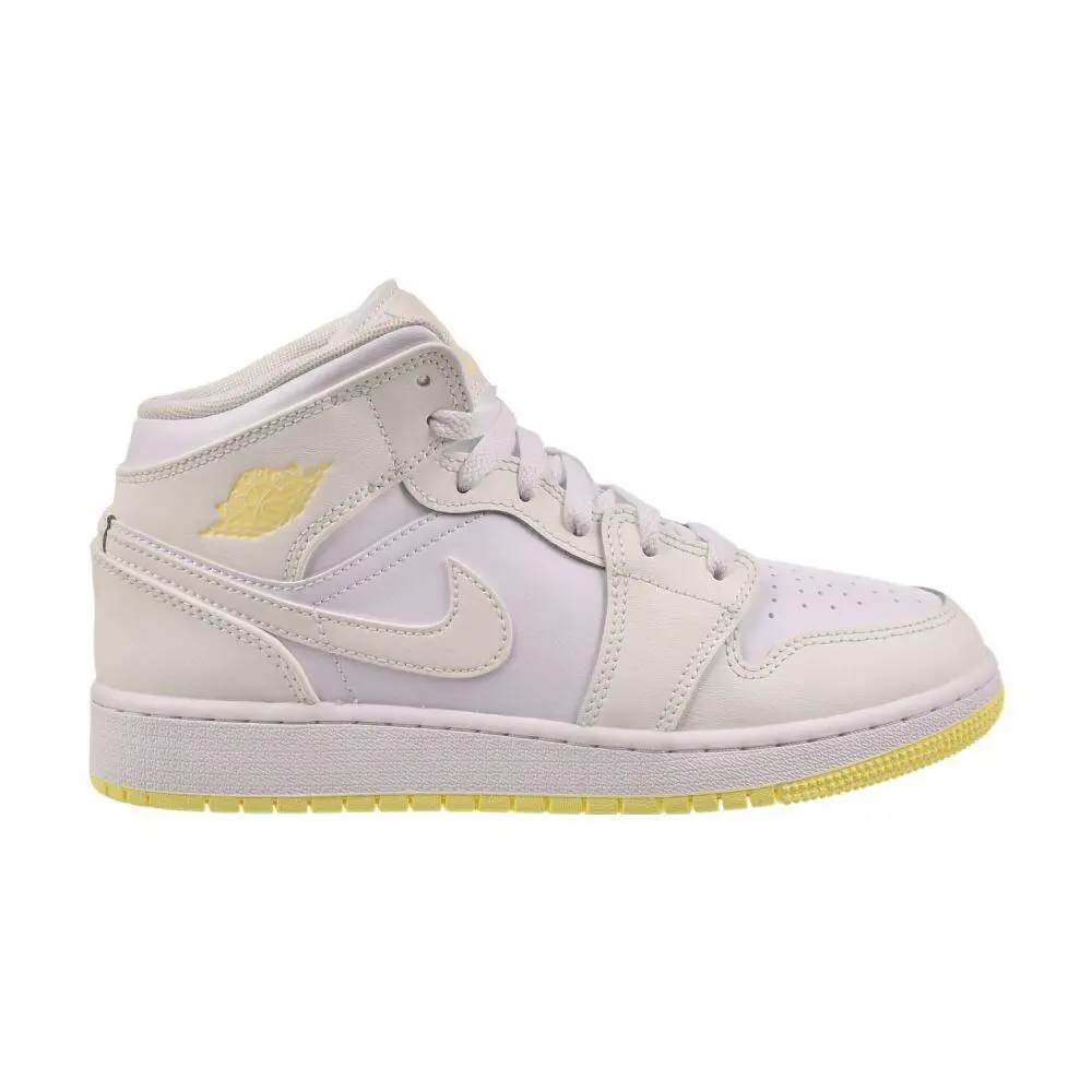 Air Jordan 1 Mid GS Big Kids` Shoes Sail/lt Laser Orange-white FD8780-181 - Sail/Lt Laser Orange-White