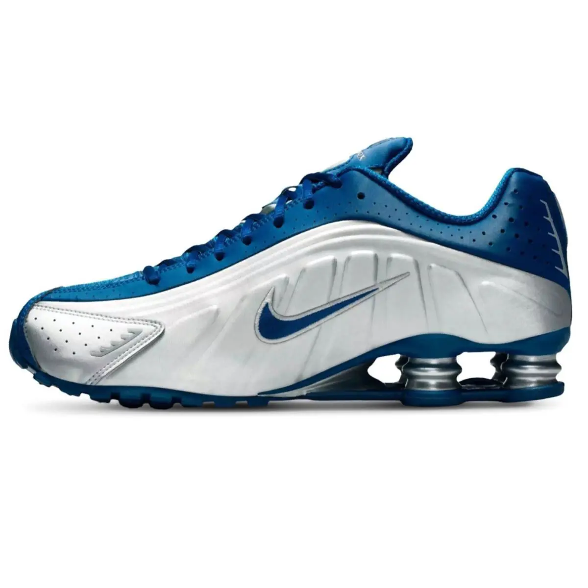 Nike shoes - Nike Shox - Shox - Silver, Maufacturer: Metallic Silver/Court Blue/White 9