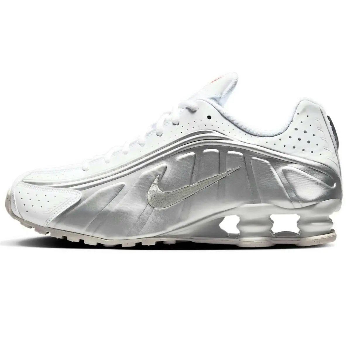 Nike shoes - Nike Shox - Shox - Silver, Maufacturer: White/White/Bright Crimson/Metallic 3