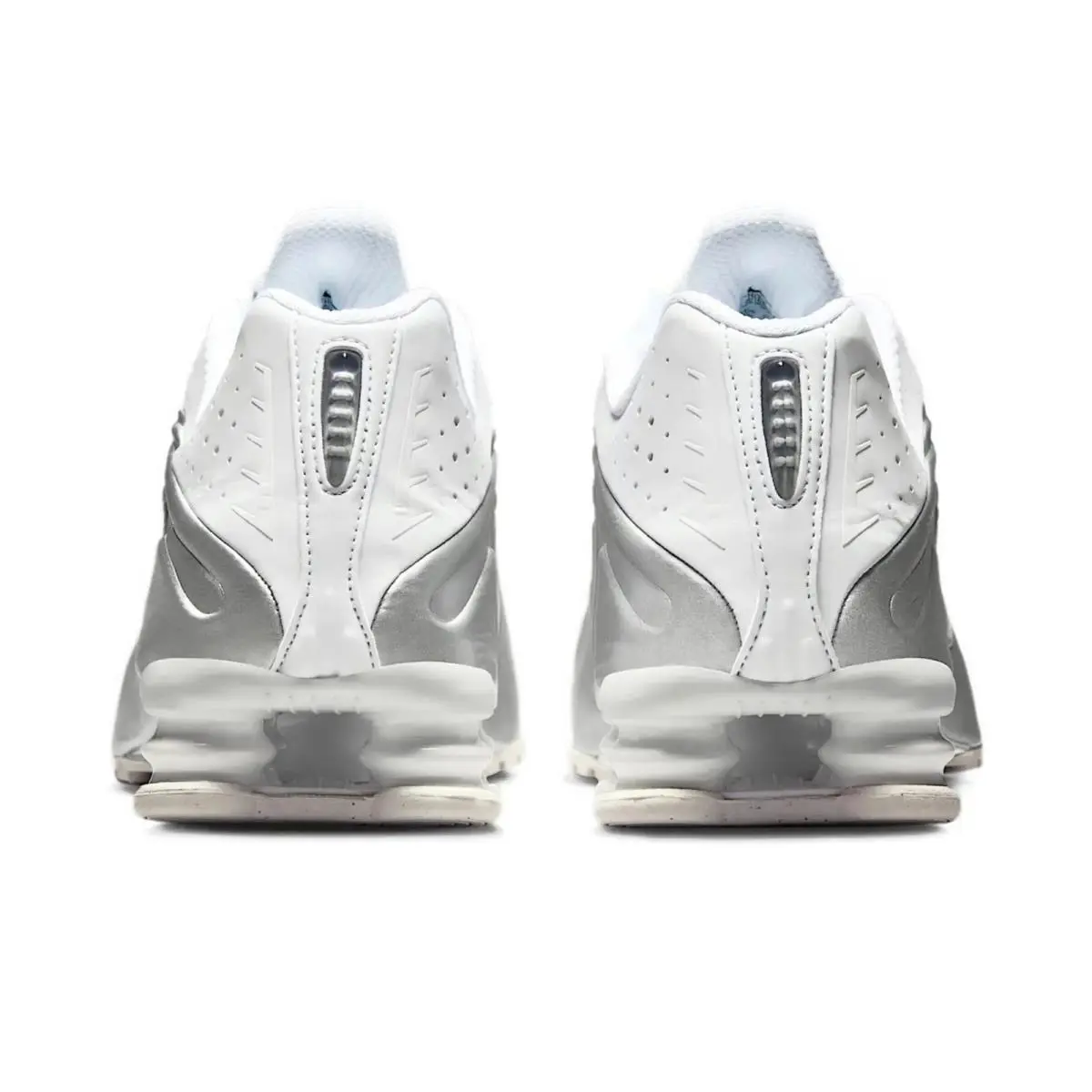 Nike shoes - Nike Shox - Shox - Silver, Maufacturer: White/White/Bright Crimson/Metallic 6