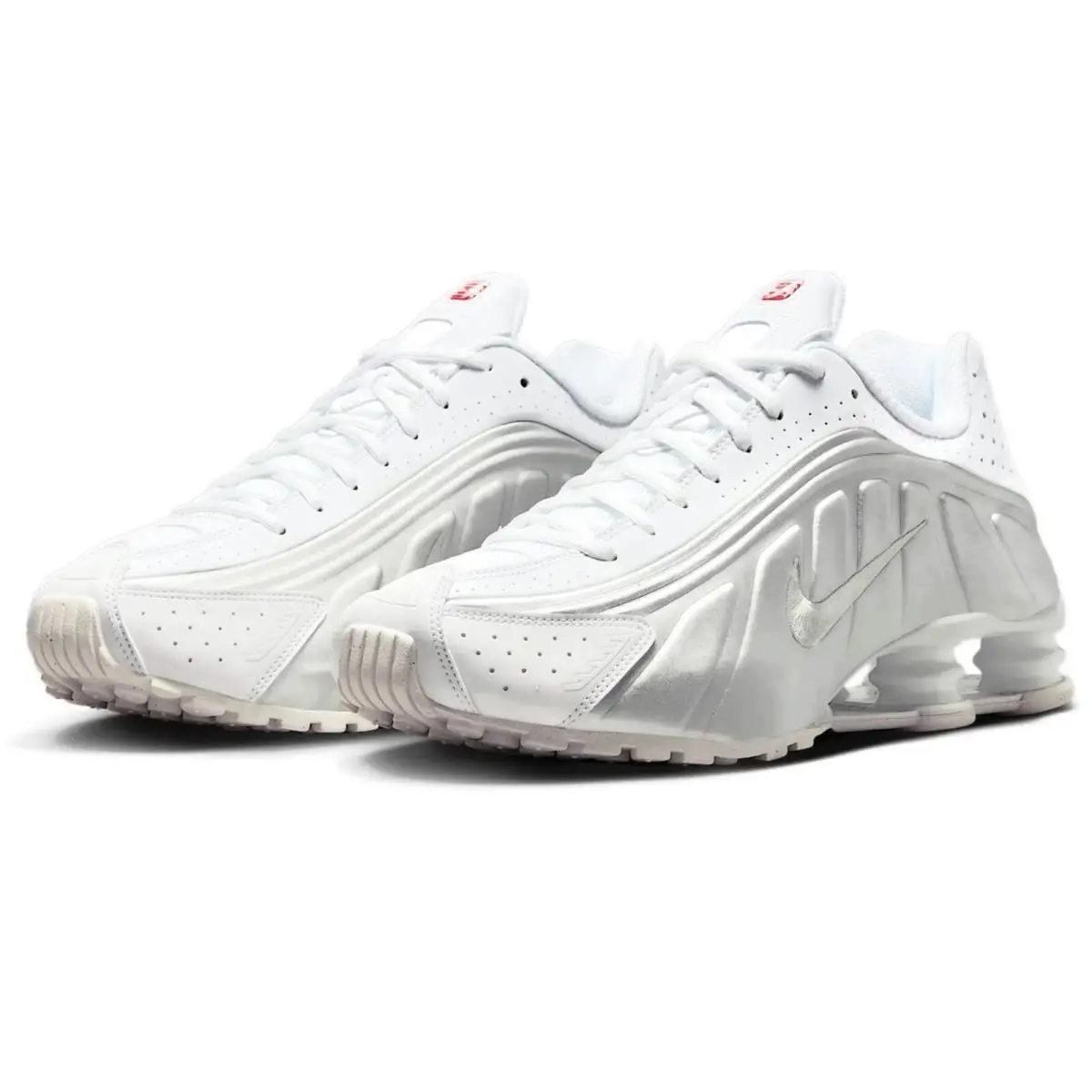 Nike shoes - Nike Shox - Shox - Silver, Maufacturer: White/White/Bright Crimson/Metallic 16