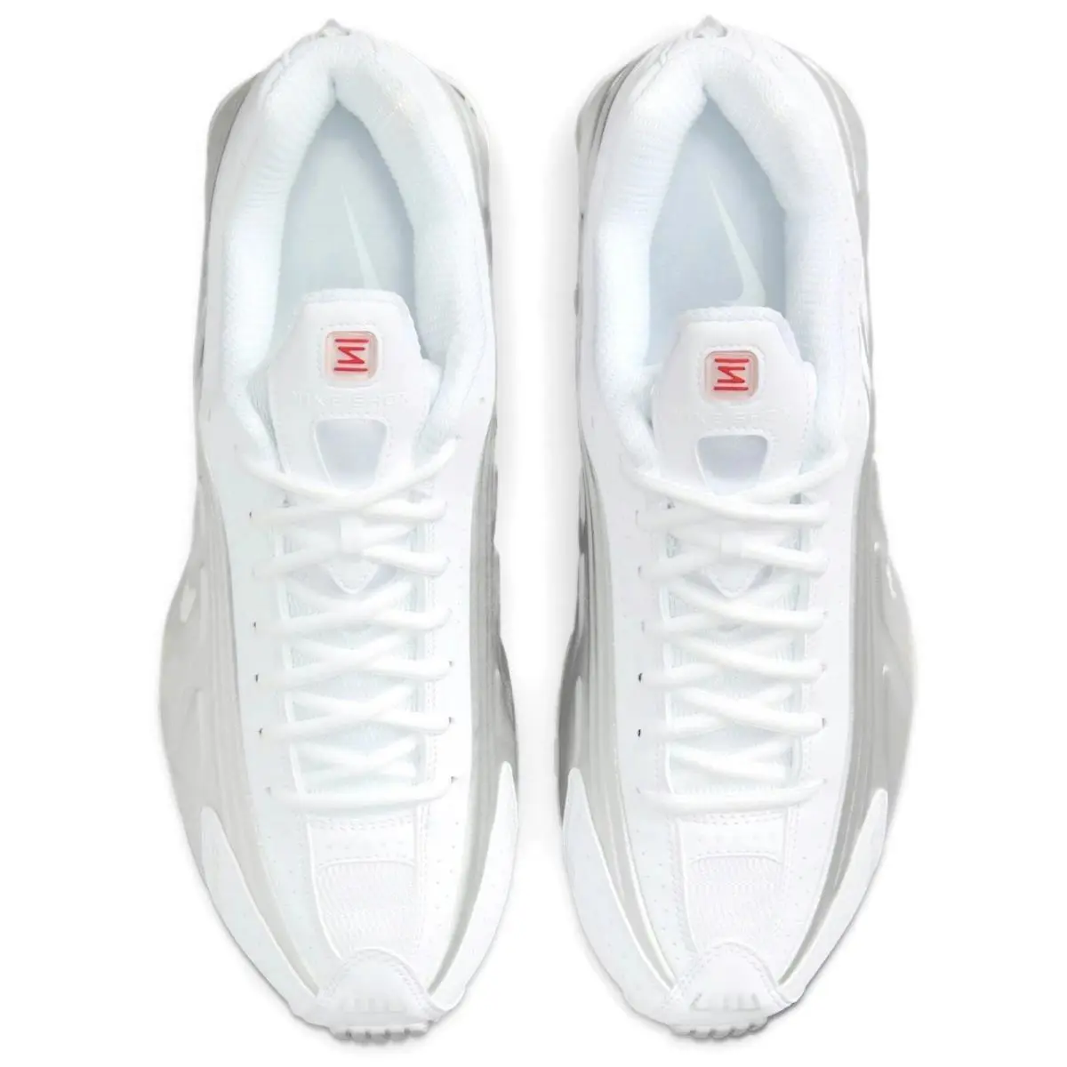 Nike shoes - Nike Shox - Shox - Silver, Maufacturer: White/White/Bright Crimson/Metallic 28