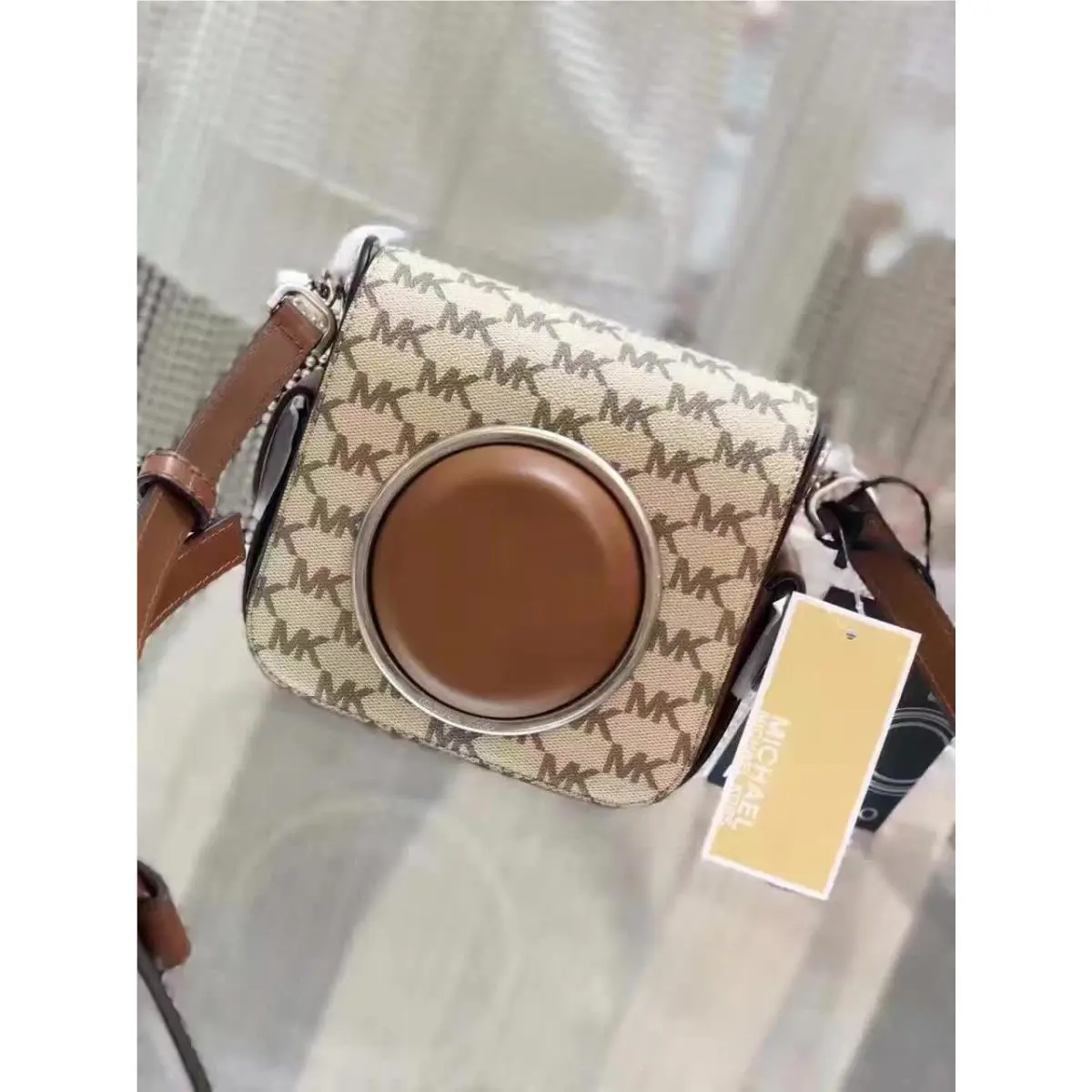 Scout Medium Heritage Logo Camera Bag / Walnut - MSRP:348 + Tax by Michael Kors
