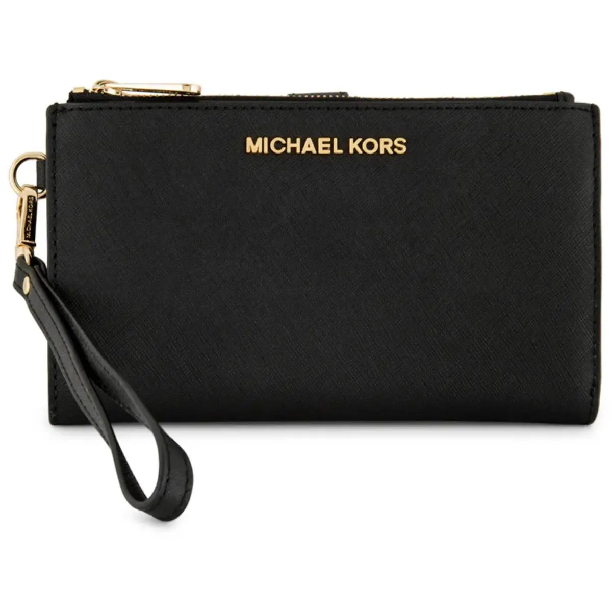 Michael Kors Women`s Wristlet Wallet Jet Set Smartphone Black 35F8GTVW0L Blk