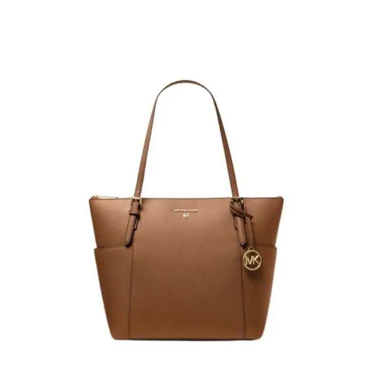 Michael Kors Jet Set Large Saffiano Leather Top-zip Tote Bag