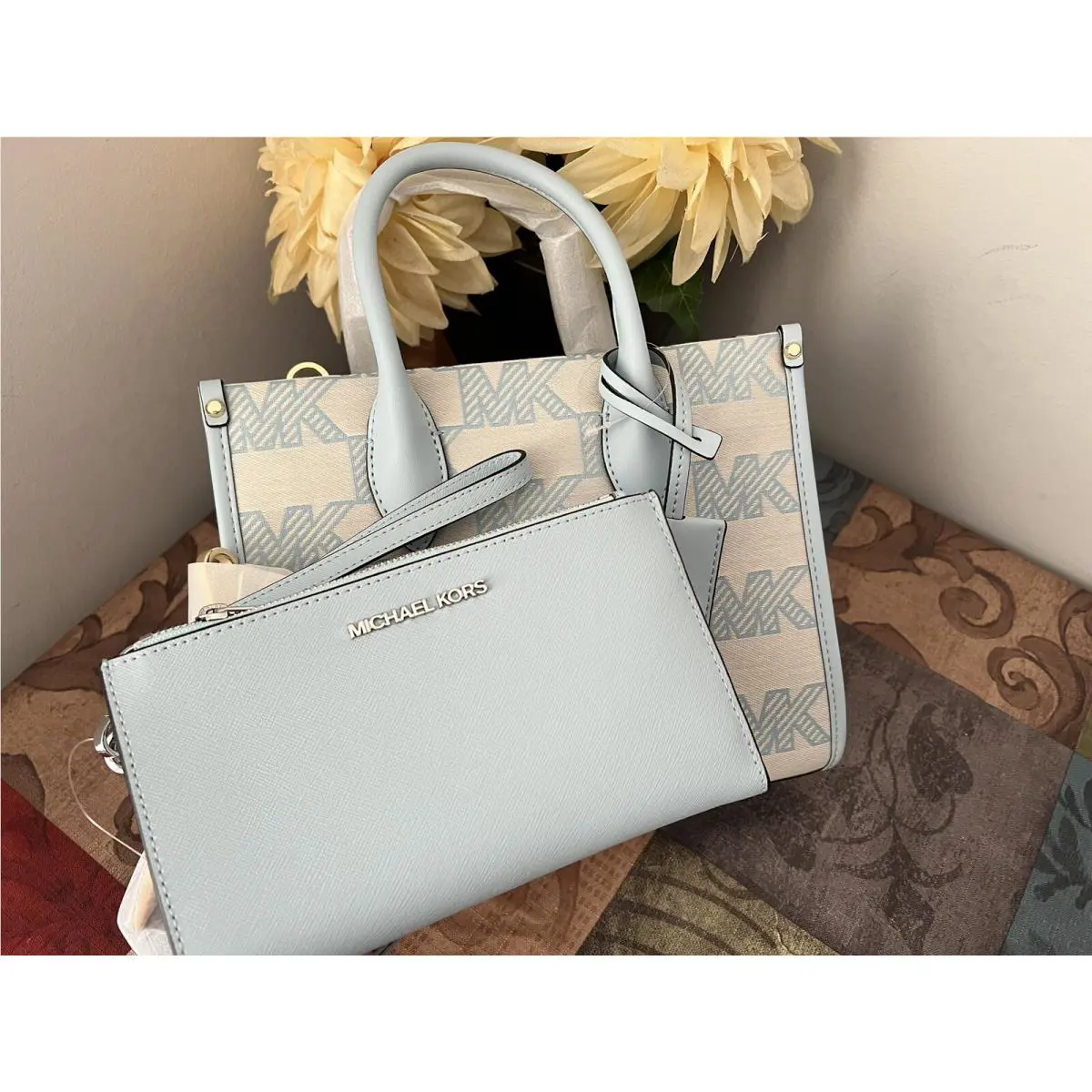 Michael Kors Mirella Small Satchel Crossbody Bag + Wallet Set