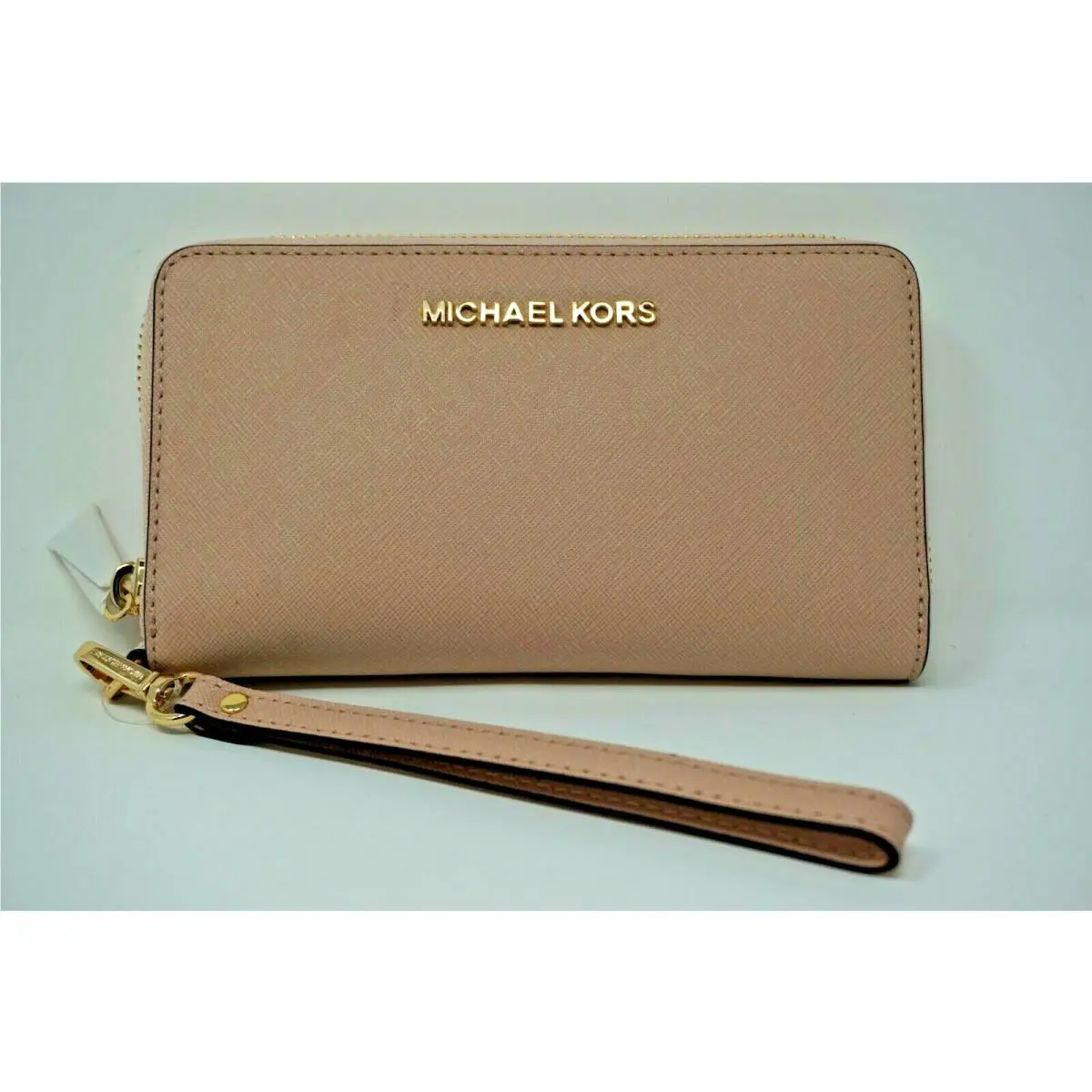 Michael Kors Jet Set Travel Pink Large Multifunction Phone Case Wallet/wristlet